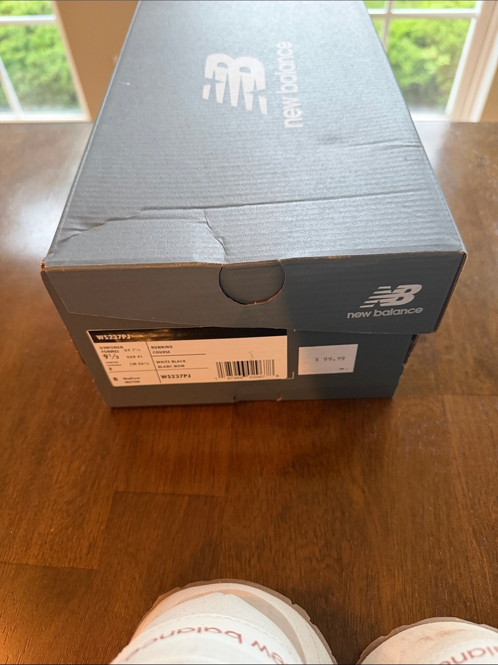 New Balance Women's White and Tan Leopard Accent Sneakers - Picture 7 of 10